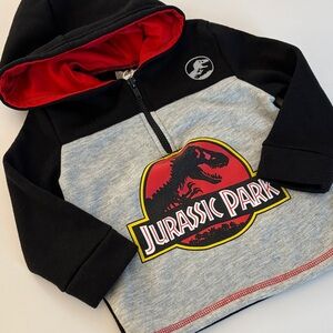 Jurassic Park Kids Hoodie - Black, Gray, and Red